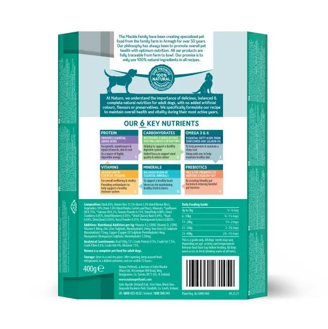 Naturo Duck with Rice and Vegetables Adult Wet Dog Food   | Canine & Co
