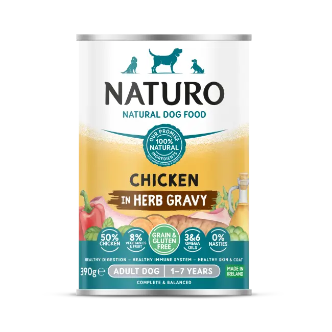 Naturo Grain and Gluten Free Chicken in Herb Gravy Wet Dog Food   | Canine & Co