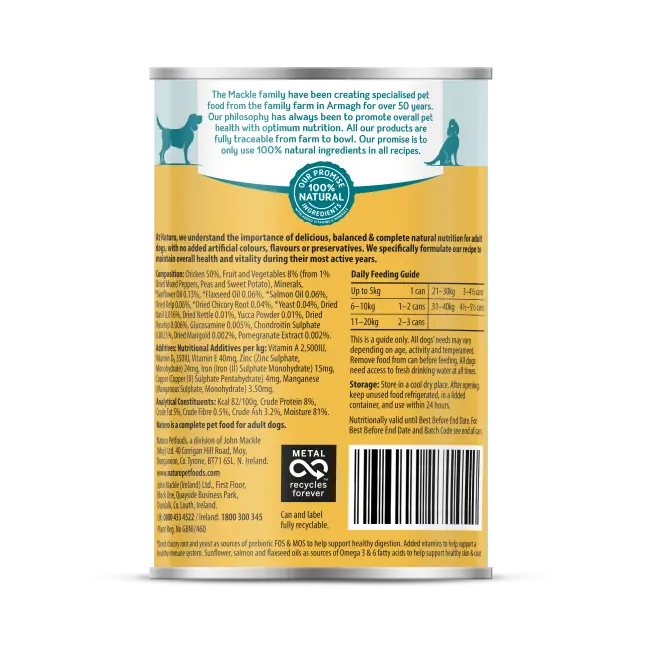 Naturo Grain and Gluten Free Chicken in Herb Gravy Wet Dog Food   | Canine & Co
