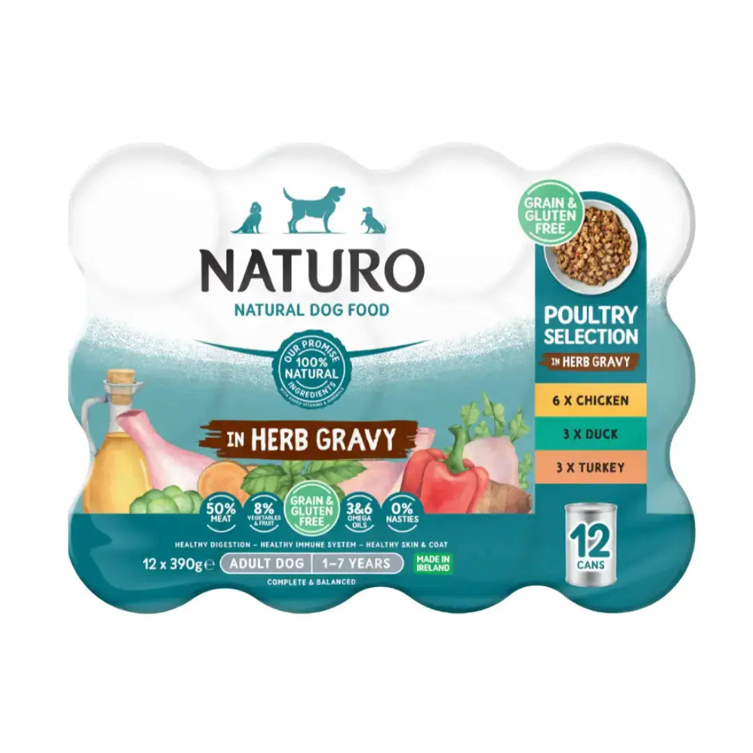 Naturo Grain and Gluten Free Chicken in Herb Gravy Wet Dog Food   | Canine & Co