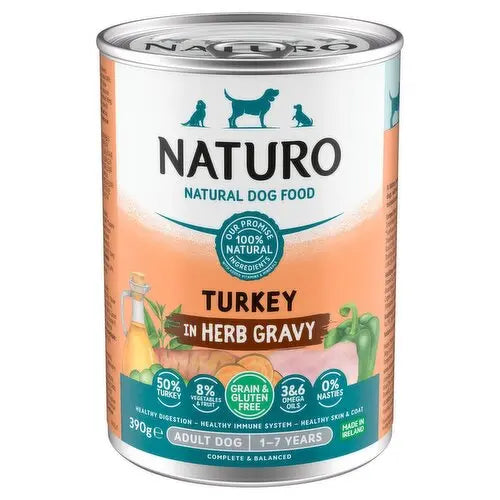 Naturo Grain and Gluten Free Turkey in Herb Gravy Wet Dog Food   | Canine & Co