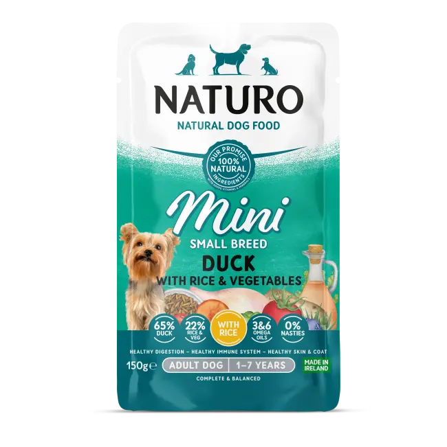 Naturo Mini Adult Duck Veg & Brown Rice Wet Dog Food   | Canine & Co