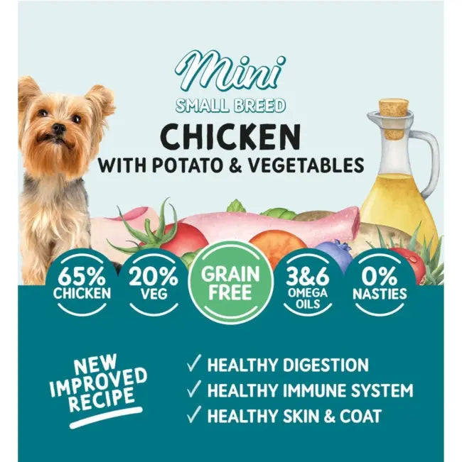 Naturo Mini Adult Grain Free Chicken Potato & Veg Dog Wet Dog Food   | Canine & Co