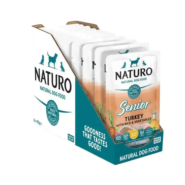 Naturo Senior Dog Turkey Veg & Brown Rice Wet Dog Food   | Canine & Co
