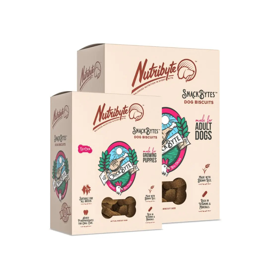 Nutribyte SnackBytes ChickByte Adult Dog Biscuit Treats   | Canine & Co