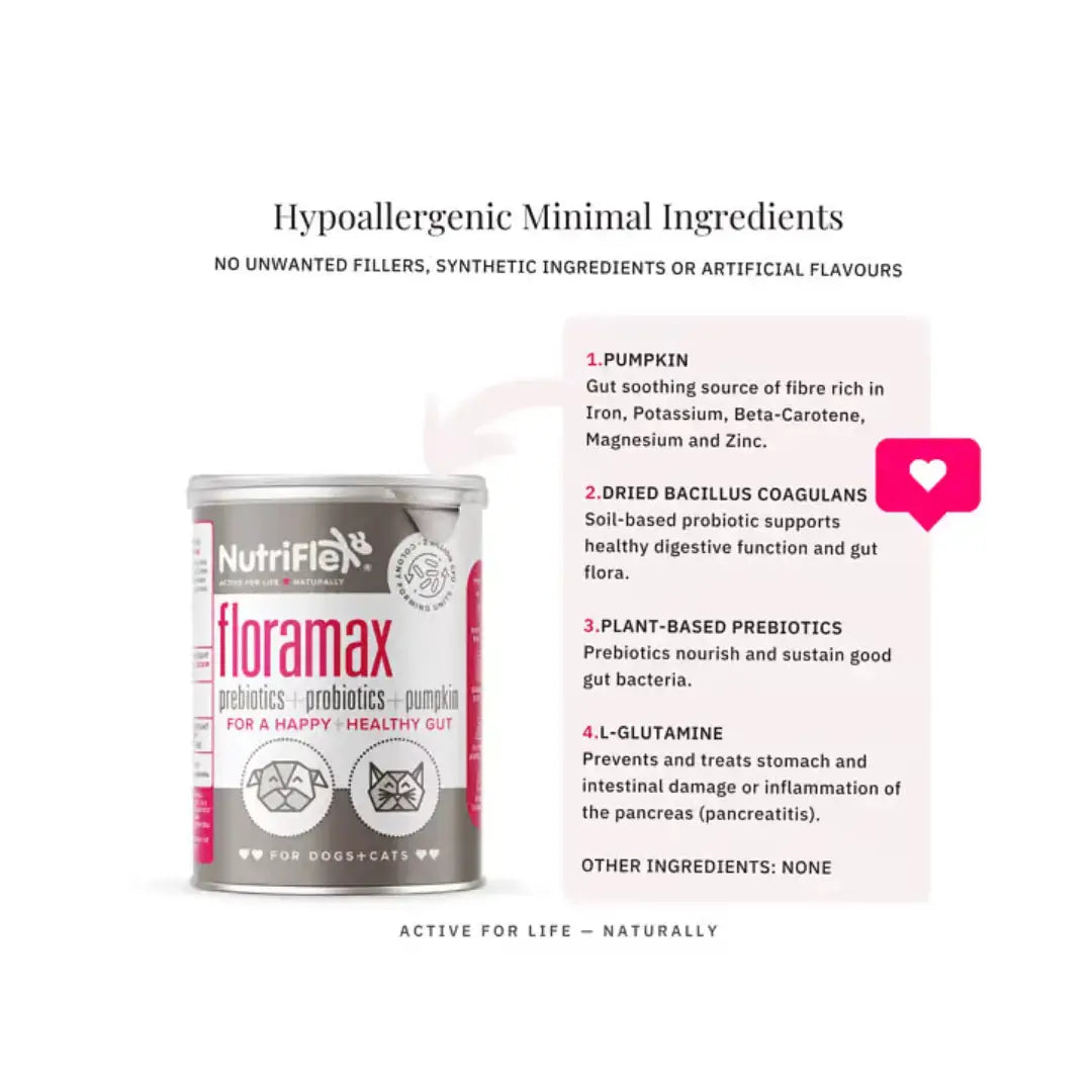 Nutriflex Floramax Probiotic for Dogs and Cats   | Canine & Co