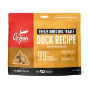 Orijen Free-Run Duck Freeze-Dried Dog Treats – front of bag packaging (South Africa)
