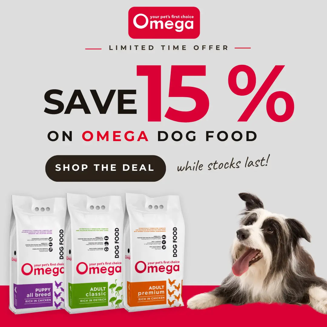 15% Off Omega Dog Food