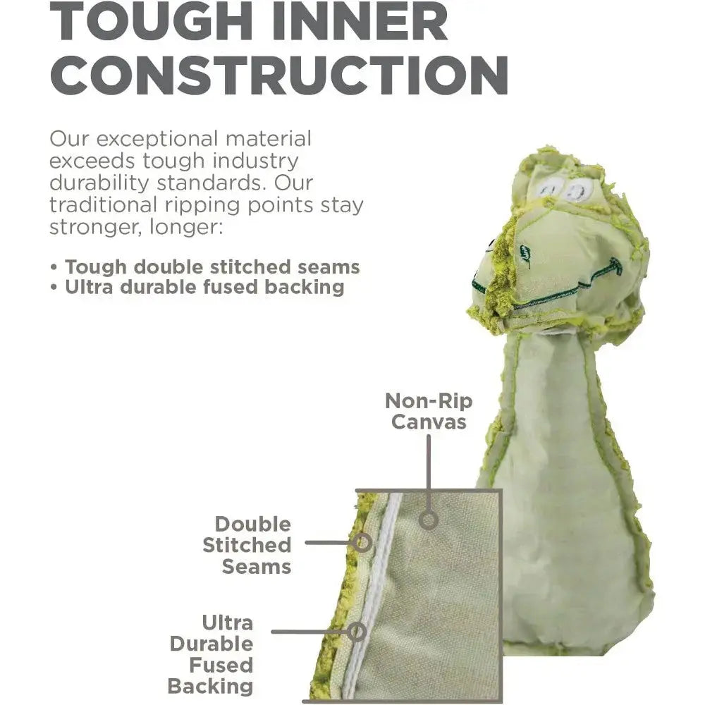Durable dog toy with tough seams and non-rip canvas for long-lasting play.