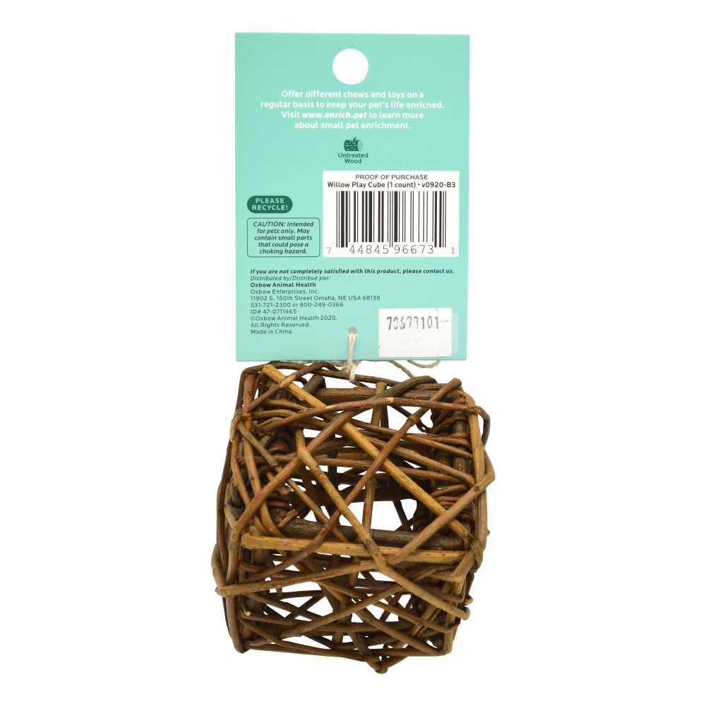 Oxbow Enriched Life - Willow Play Cube   | Canine & Co