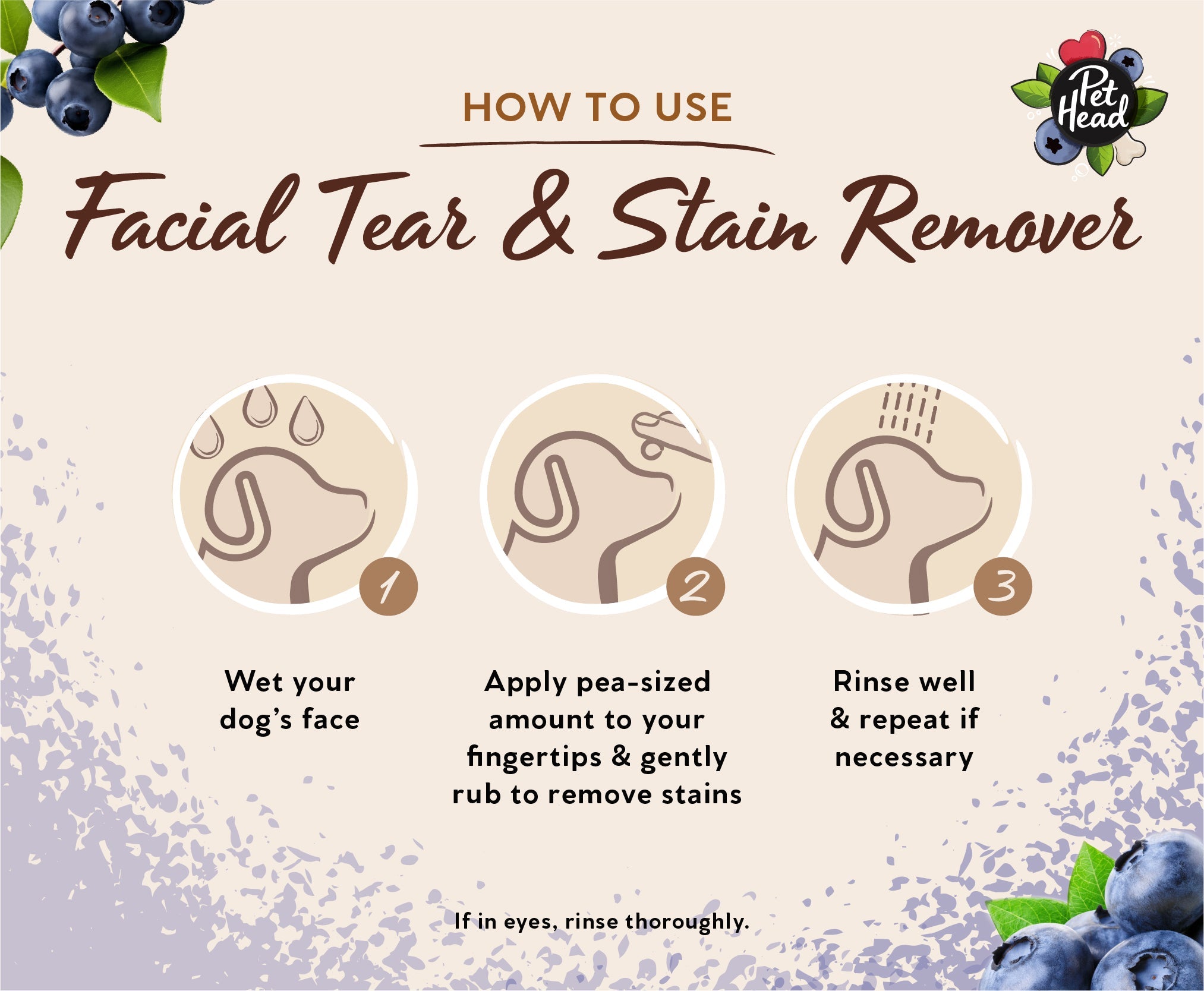 Pet Head Berry Bright Facial and Tear Stain Remover