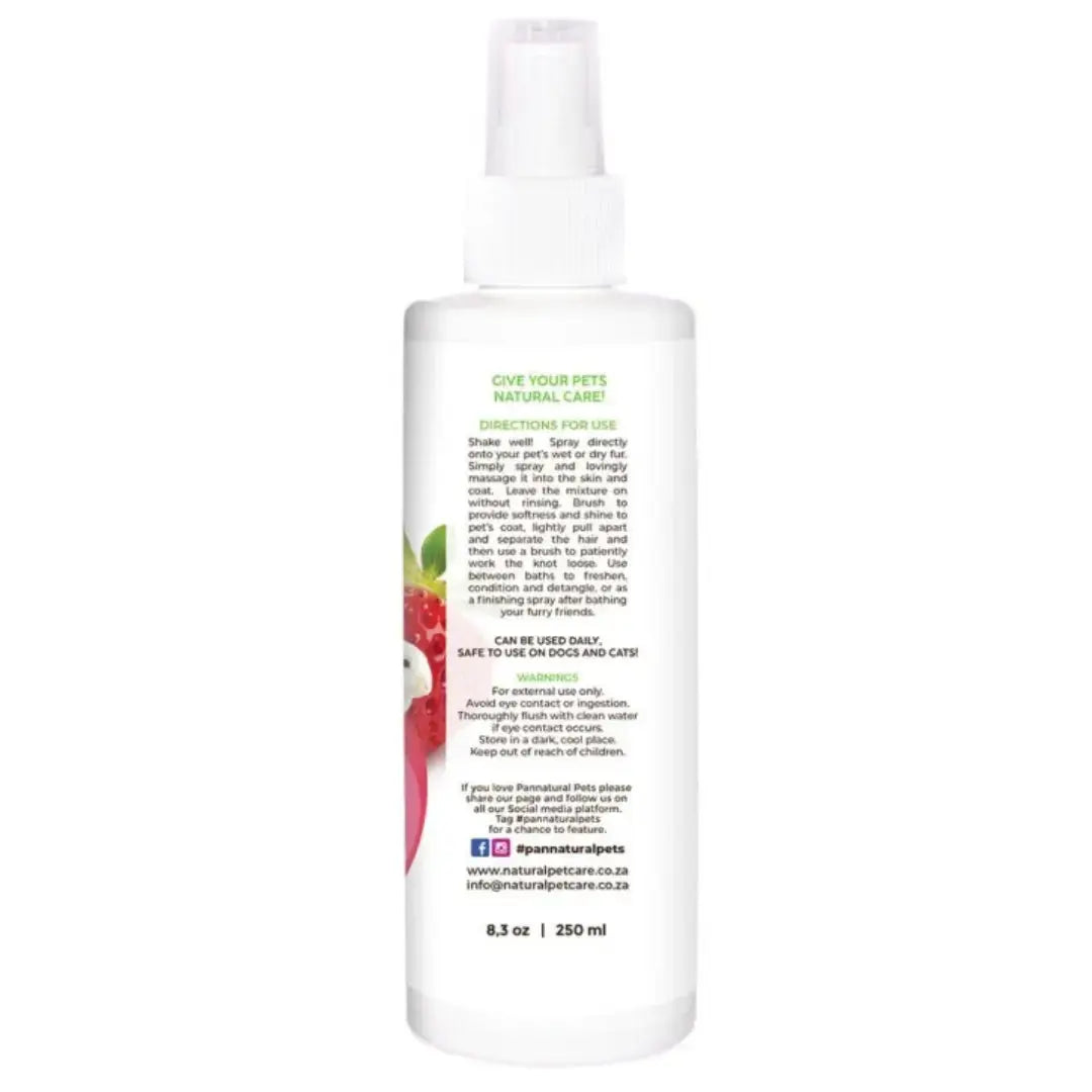 Pannatural Pets Puppy Love Strawberry Cherry Detangeling Spray   | Canine & Co