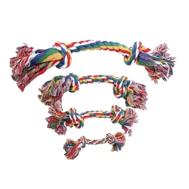 Pawise 2 Knot Rope Bone Rope Dog Toy Multi Colour image 3