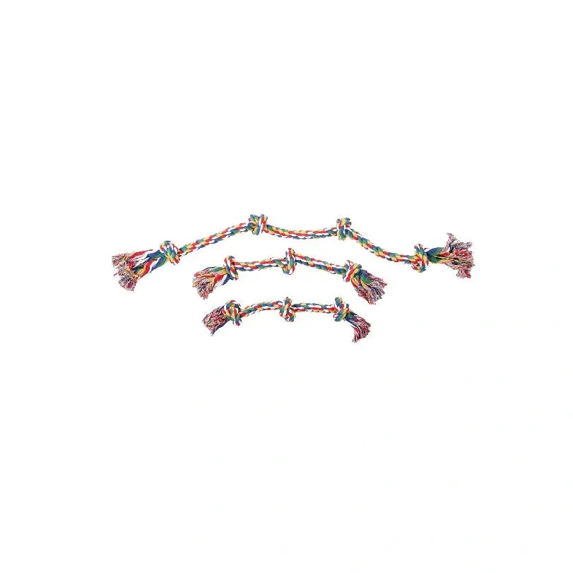 Pawise 3 Knot Rope Bone Rope Dog Toy Multi Colour