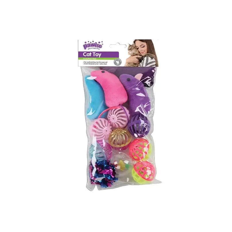 Pawise Ball & Mice Cat Toy Value Pack 13 Piece