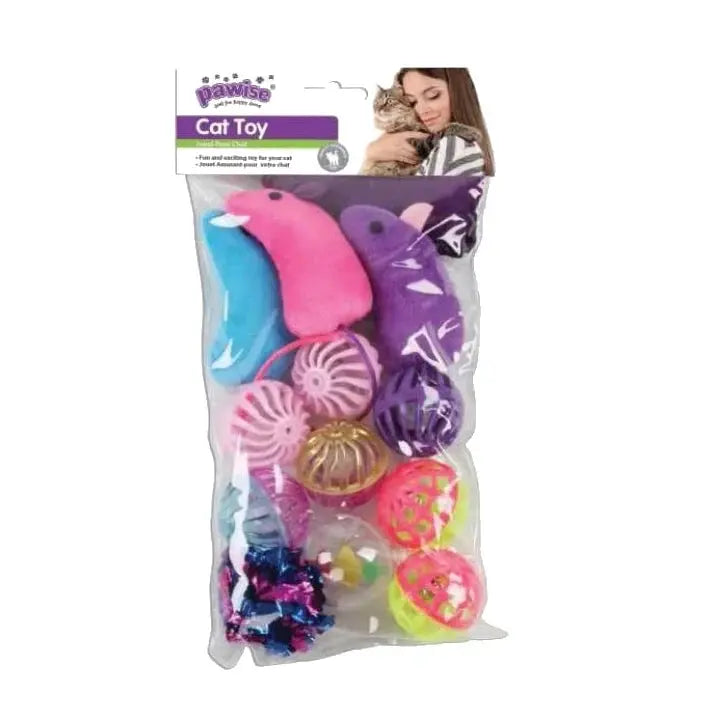 Pawise Ball & Mice Cat Toy Value Pack 13 Piece image 2
