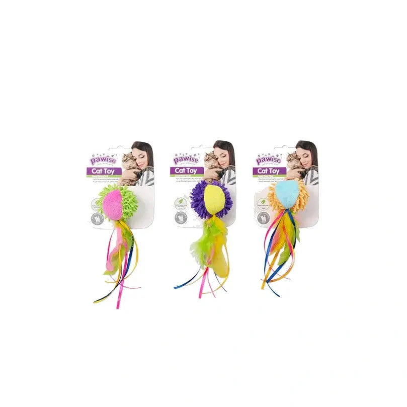 Pawise Meow Meow Life Ball with Tail Cat Toy 18cm
