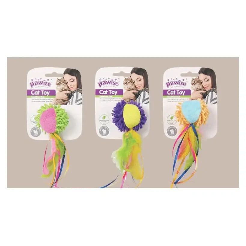Pawise Meow Meow Life Ball with Tail Cat Toy 18cm image 2
