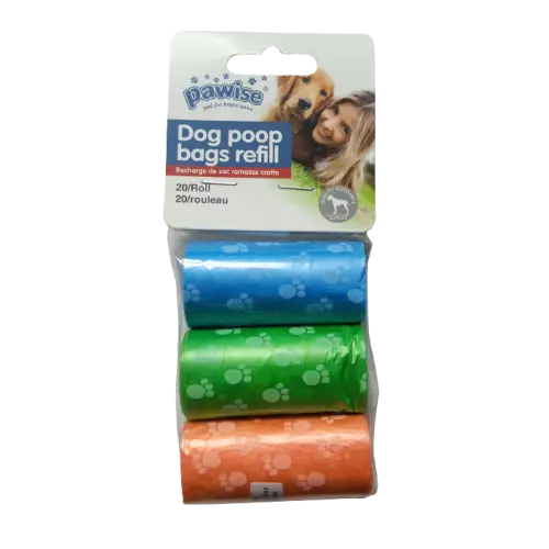 Pawise Poop Bags 3 Pack (60 bags)