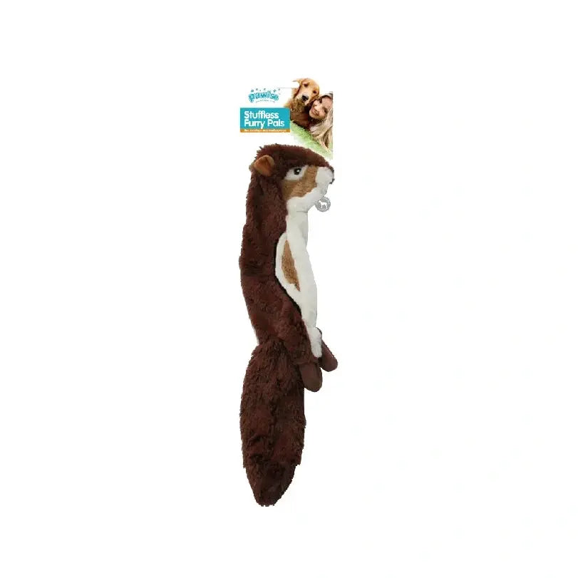 Pawise Stuffless Chipmunk Plush Dog Toy Small