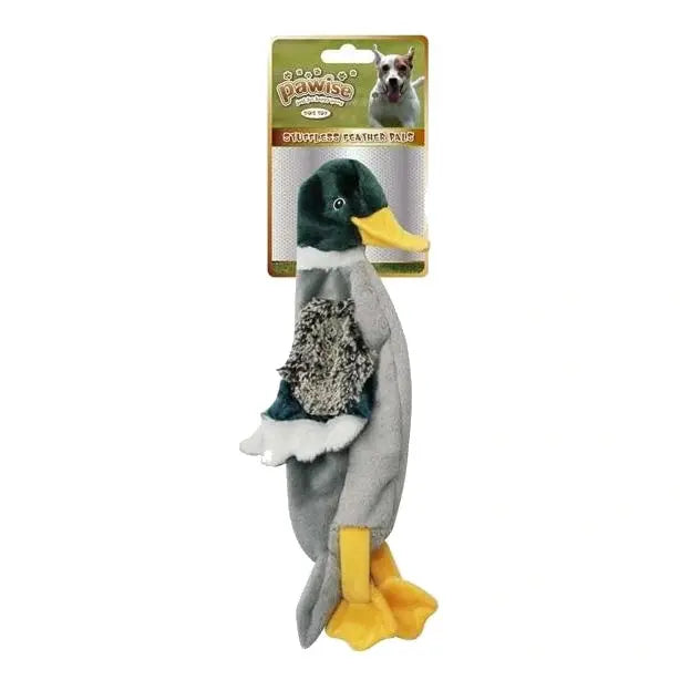 Pawise Stuffless Duck Plush Dog Toy Small image 2