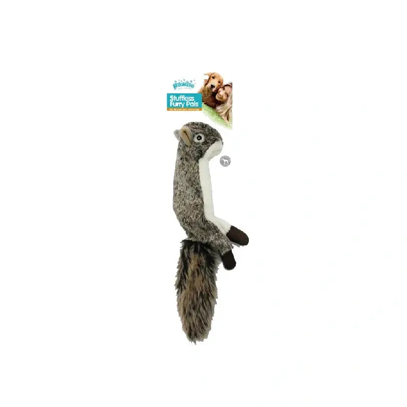 Pawise Stuffless Squirrel Plush Dog Toy