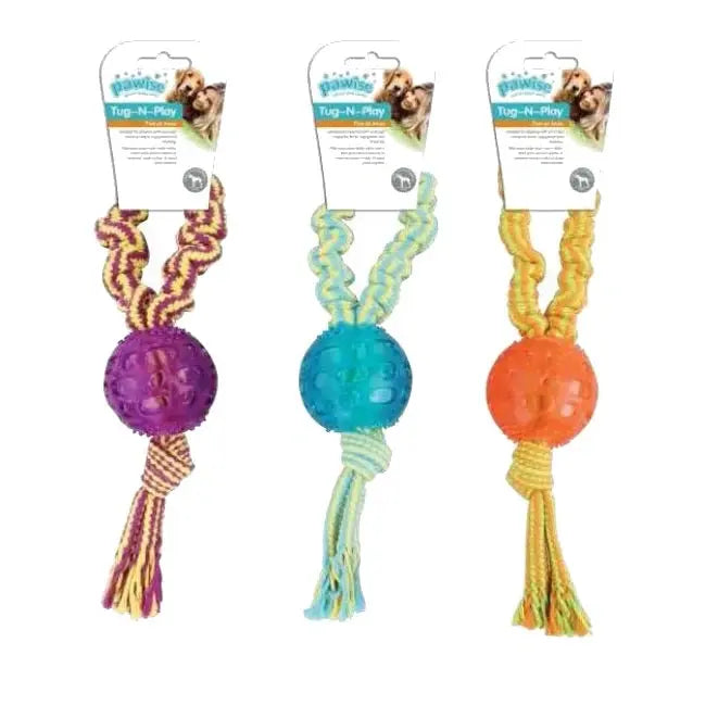Pawise Tug-N-Play Ball Tug Dog Toy 32cm image 2