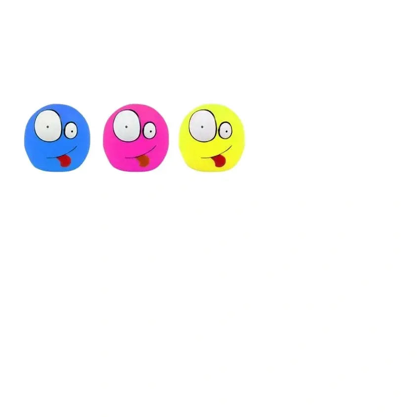 Pawise Vinyl Funny Face Squeaky Ball Dog Toy 10cm image 2