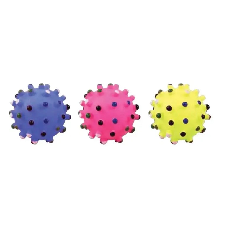 Pawise Vinyl Spiky Dot Ball Squeaky Dog Toy image 3