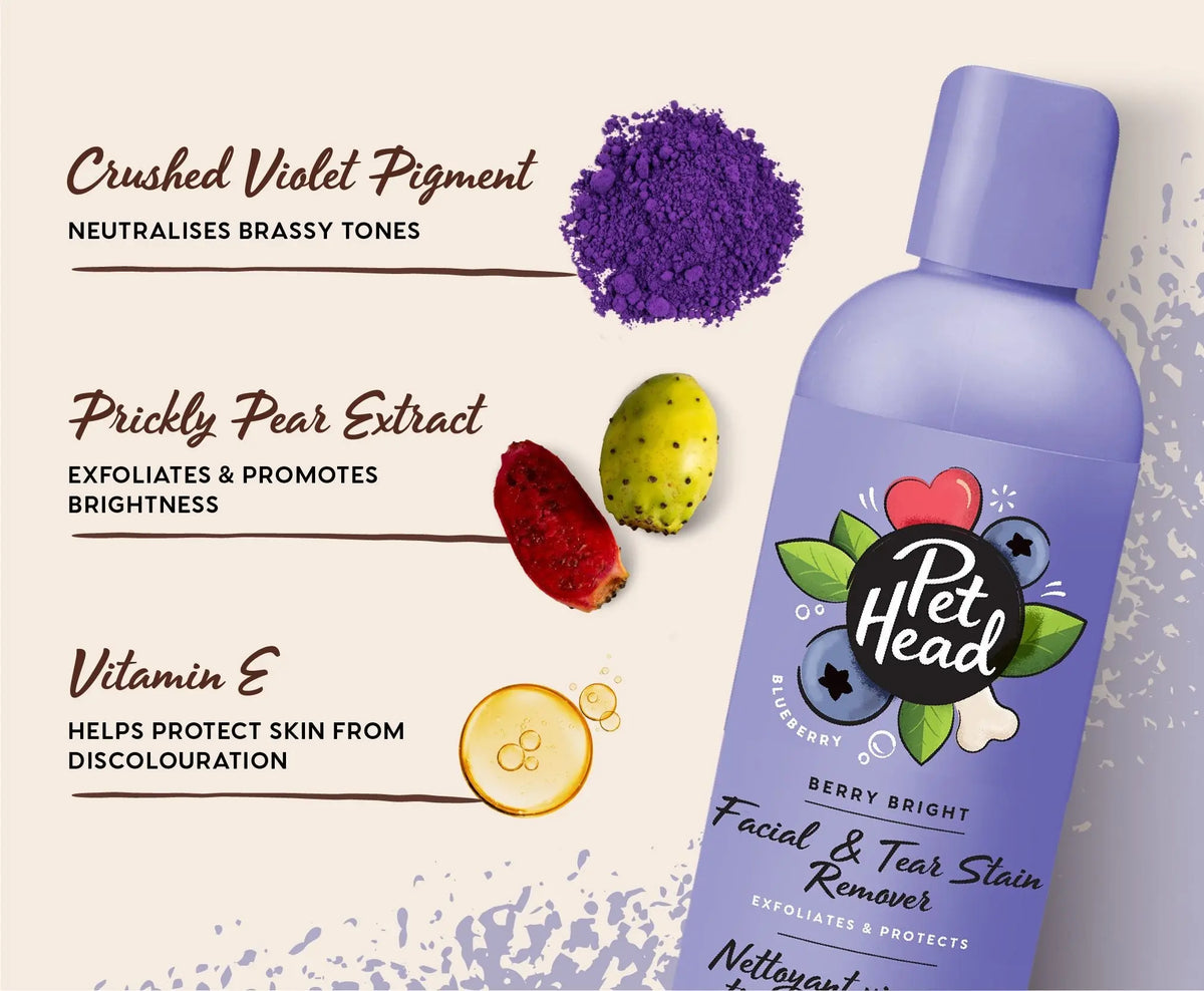 Pet Head Berry Bright Facial and Tear Stain Remover   | Canine & Co