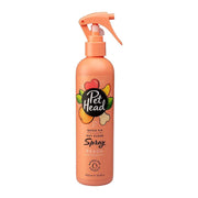 Peach-scented dry clean spray for pets, featuring a convenient spray bottle design.