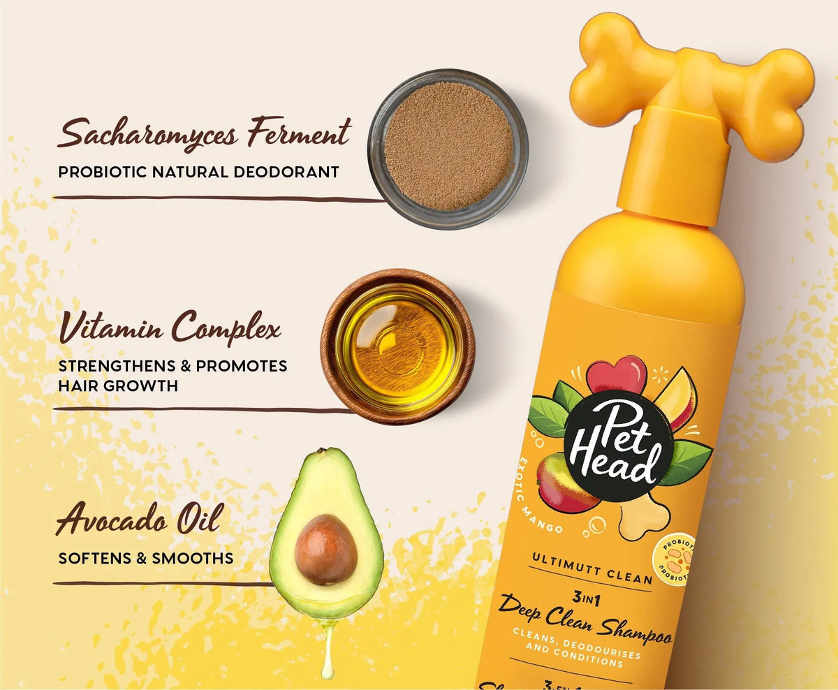 Pet Head Ultimutt Clean 3 in 1 Shampoo For Dogs   | Canine & Co