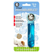 Doggy IncrediBubbles toy for pets, featuring peanut butter flavor and non-toxic, fun bubble solution.