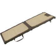 Portable folding mat with durable fabric, ideal for outdoor activities and camping.