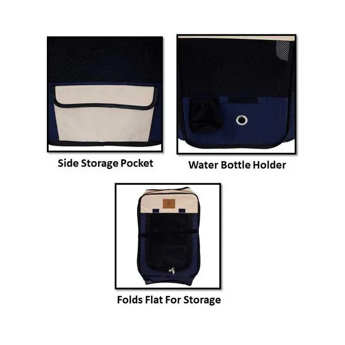 Versatile backpack with side pocket, water bottle holder, and collapsible design for easy storage.