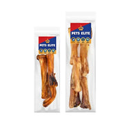 Pet Elite dog treats in clear packaging, featuring natural bone chews for healthy chewing and enjoyment.