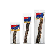 Pets Elite dog chews in various sizes, packaged for freshness and quality.