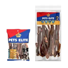 Pet Elite dog treats packaging featuring natural ingredients for healthy snacking.