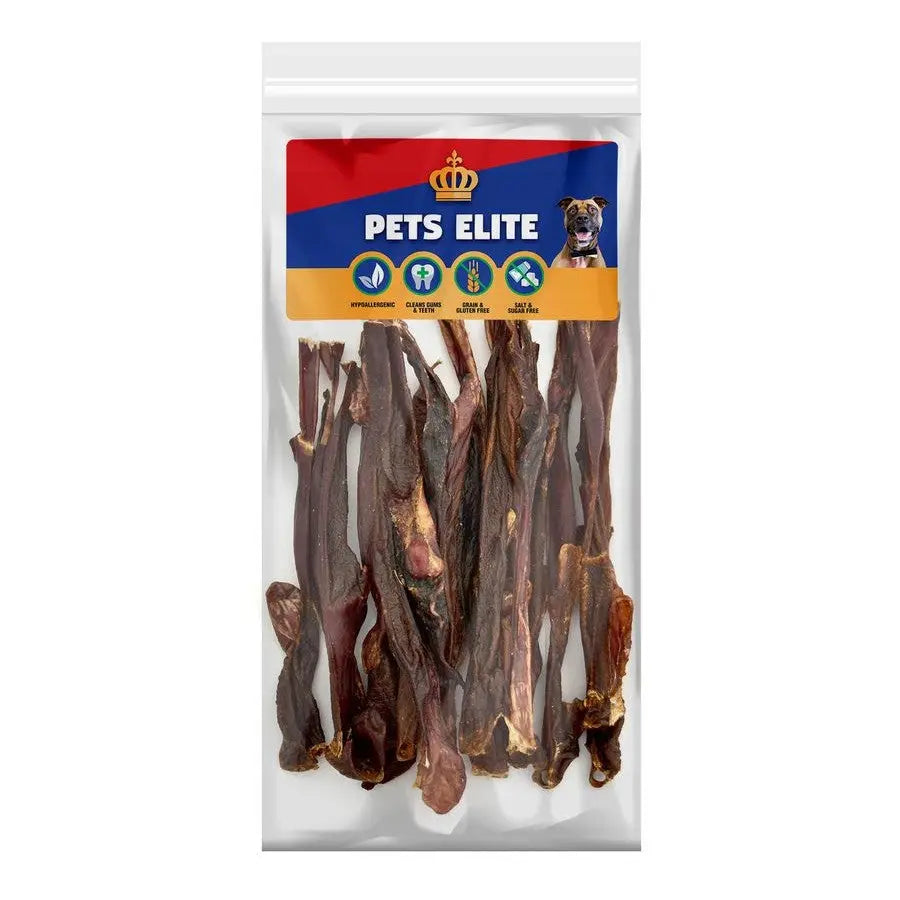 Pet Elite dog treats in a resealable bag, featuring natural ingredients and a nutritious formula.