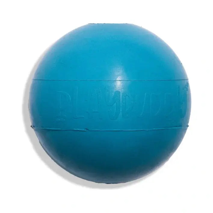 PlayBuddy Ball Rubber Fetch Dog Toy Blue