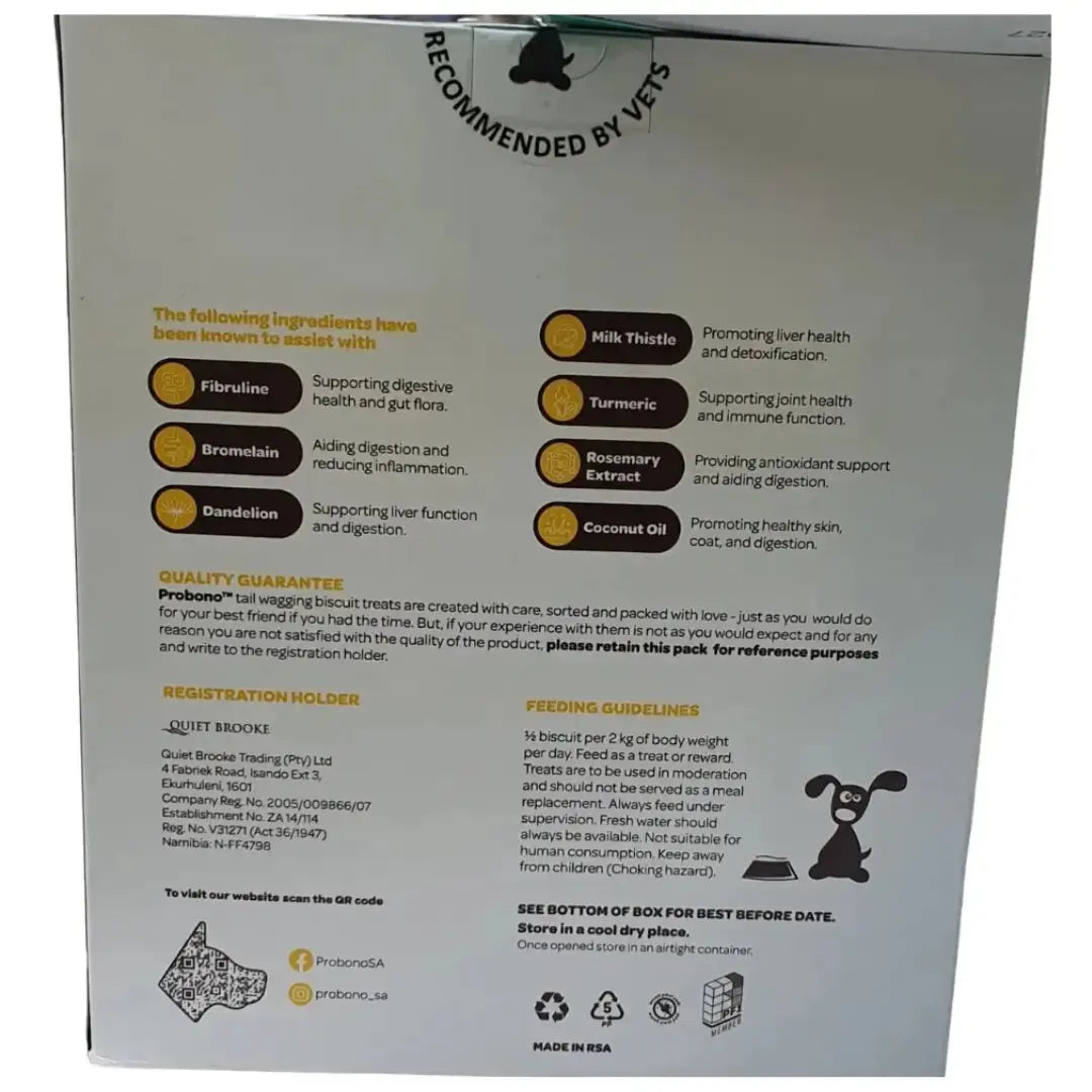 Probono Hypoallergenic Digestion Support Dog Biscuits   | Canine & Co