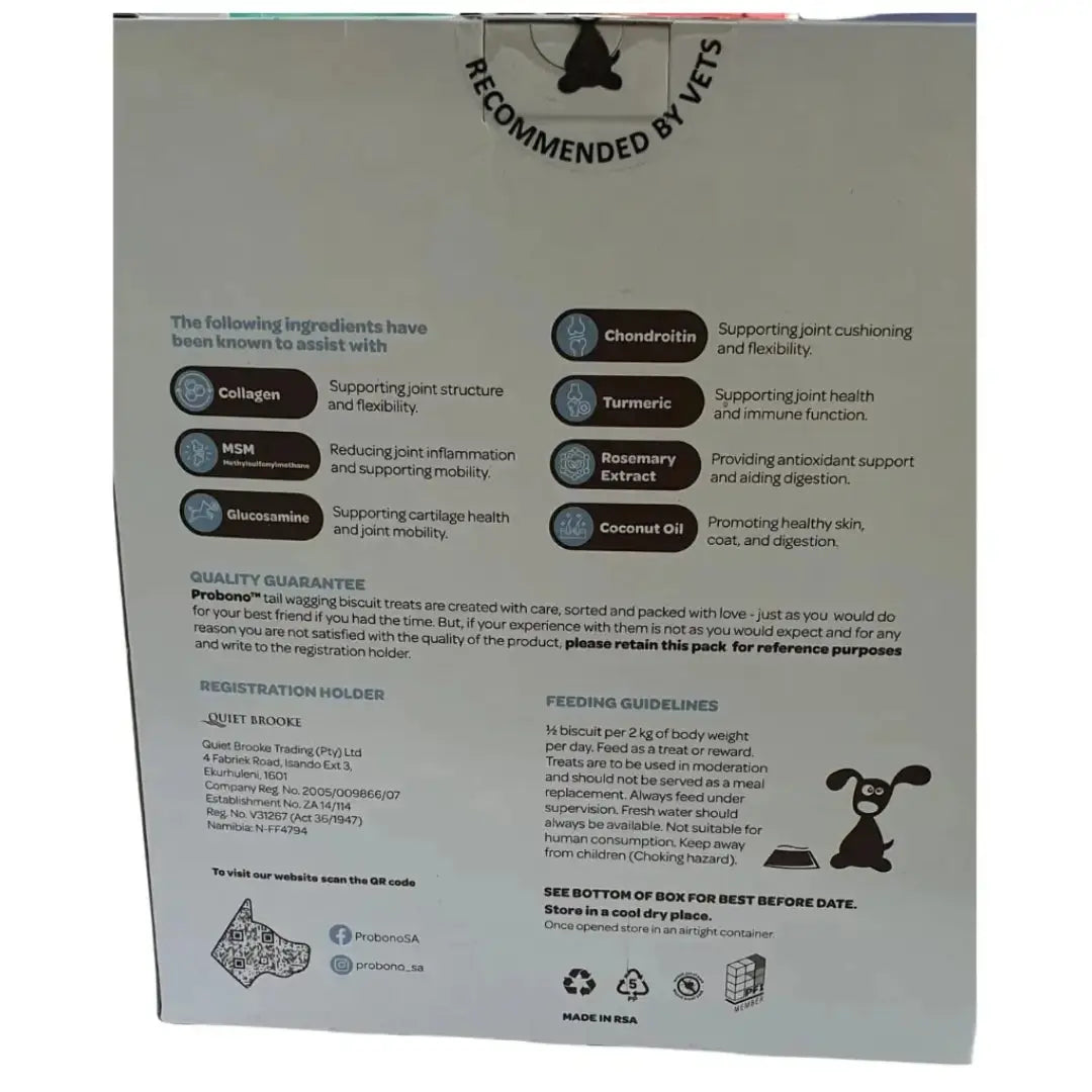 Probono Hypoallergenic Joint Support Dog Biscuit Treats   | Canine & Co