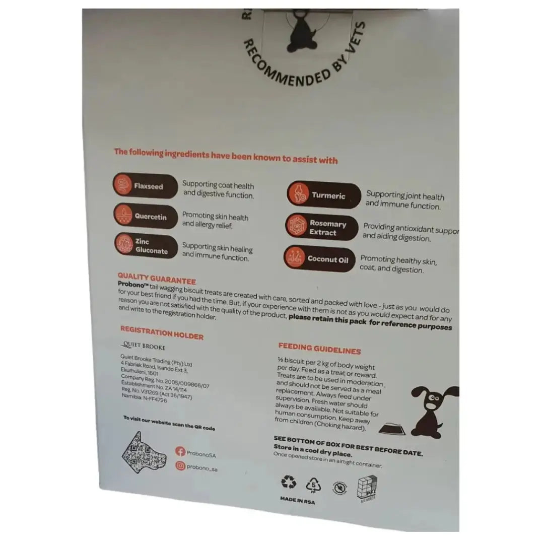 Probono Hypoallergenic Skin and Coat Support Dog Biscuits   | Canine & Co