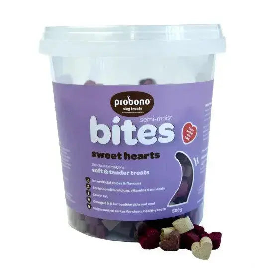 Probono Semi-Moist Bites Sweethearts 500g Tub