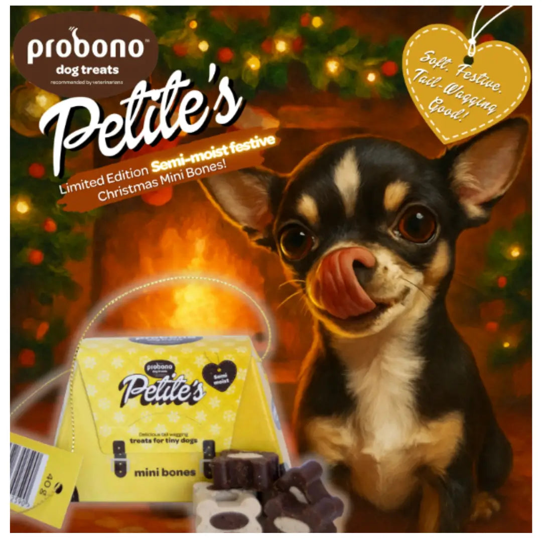 Probono Petite Christmas Semi-Moist Mini Bones Dog Treats