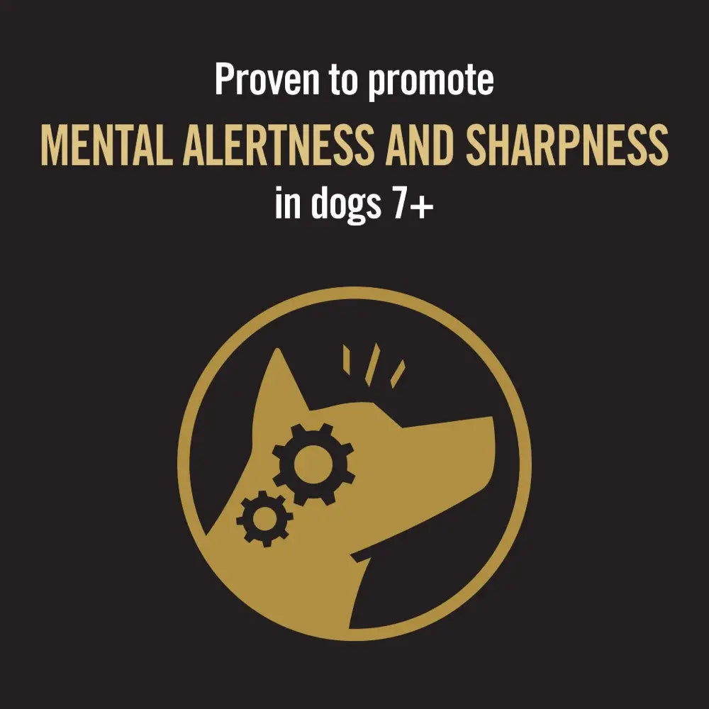 Icon promoting mental alertness and sharpness for dogs aged 7 and older.