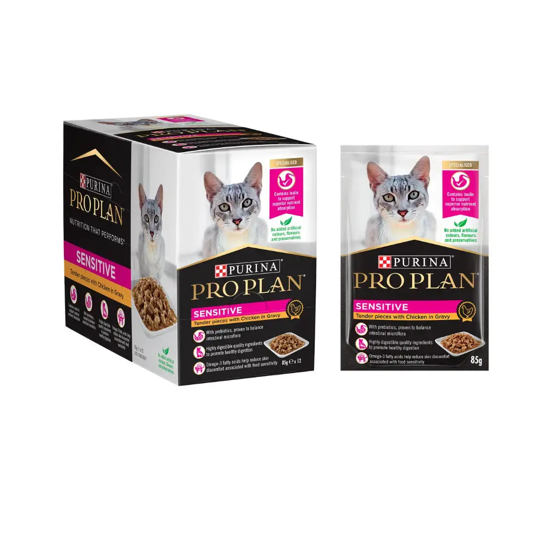 Purina Pro Plan Adult Sensitive Chicken in Gravy Wet Cat Food   | Canine & Co