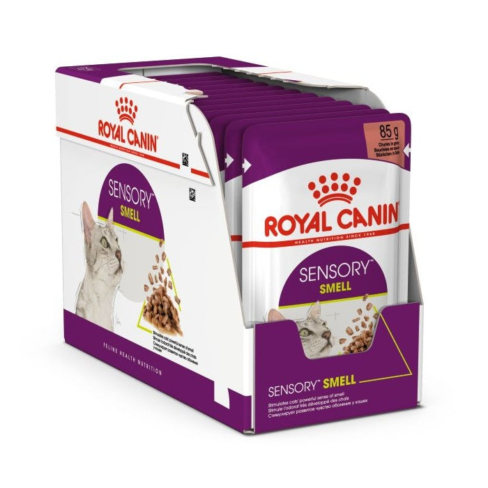 Royal Canin Sensory Smell Chunks In Gravy Cat Wet Food Pouch – front of bag packaging (South Africa)