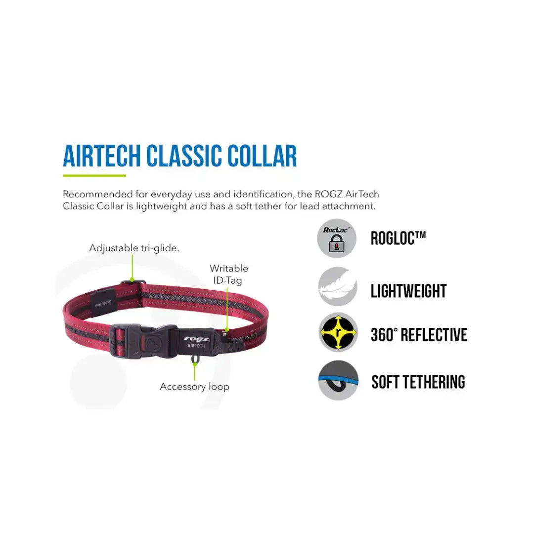 Rogz Airtech Classic Dog Collar   | Canine & Co