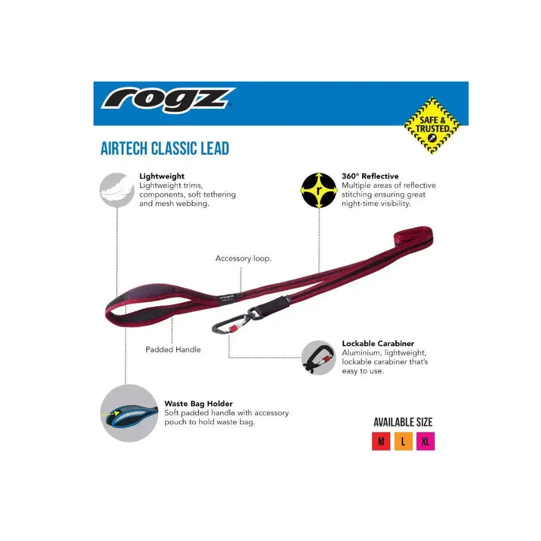 Rogz Airtech Ultralite Dog Lead   | Canine & Co